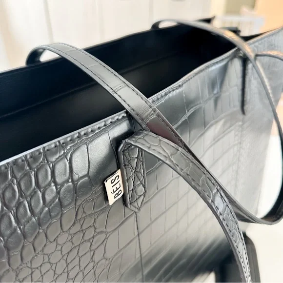 Beis . the work tote . large size . black croc - Picture 10 of 11